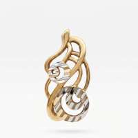 Серьга одна золото 585 1,80g, вес изделия 1.8g