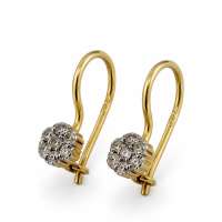 Серьги золото 585 0,89g, вес изделия 0.98g