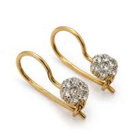 Серьги золото 585 0,89g, вес изделия 0.98g
