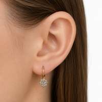Серьги золото 585 0,89g, вес изделия 0.98g
