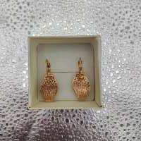 Серьги золото 585 3,81g, вес изделия 3.81g