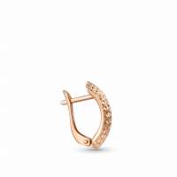 Серьга одна золото 585 1,10g, вес изделия 1.1g
