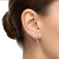Серьга одна золото 585 0,56g, вес изделия 0.56g