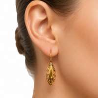 Серьги золото 585 1,30g, вес изделия 1.3g