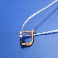 Серьга одна золото 585 0,82g, вес изделия 0.82g