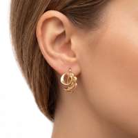 Серьги золото 585 8,42g, вес изделия 8.42g