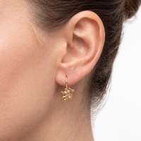 Серьги золото 585 1,26g, вес изделия 1.26g