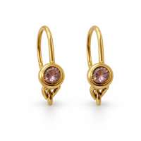 Серьги золото 585 0,61g, вес изделия 0.65g