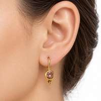 Серьги золото 585 0,61g, вес изделия 0.65g