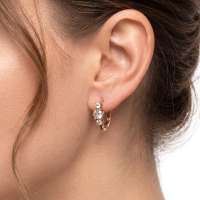 Серьги золото 585 1,78g, вес изделия 2.28g