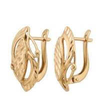 Серьги золото 585 4,50g, вес изделия 4.5g