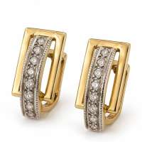 Серьги золото 585 2,45g, вес изделия 2.61g