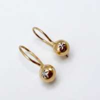 Серьги золото 585 1,15g, вес изделия 1.15g