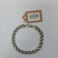 Браслет серебро 925 21,53g, вес изделия 21.55g, длина 23 см