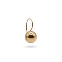 Серьга одна золото 585 0,74g, вес изделия 0.74g