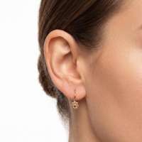 Серьга одна золото 585 0,52g, вес изделия 0.52g