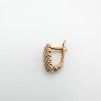 Серьга одна золото 585 0,94g, вес изделия 0.96g