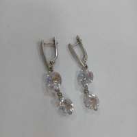 Серьги серебро 925 6,38g, вес изделия 8.02g