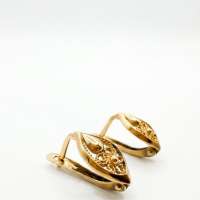 Серьги золото 585 2,32g, вес изделия 2.32g