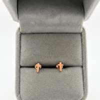 Серьги золото 585 0,51g, вес изделия 0.51g
