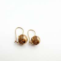 Серьги золото 583 6,26g, вес изделия 6.26g