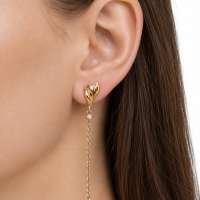 Серьги золото 585 2,04g, вес изделия 2.1g
