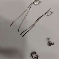 Серьги серебро 925 7,69g, вес изделия 8.07g