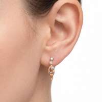 Серьга одна золото 585 0,88g, вес изделия 0.95g