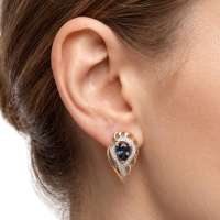 Серьги золото 585 4,23g, вес изделия 5.03g