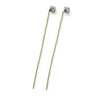 Серьги золото 585 1,25g, вес изделия 1.5g