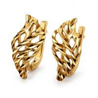 Серьги золото 585 2,76g, вес изделия 2.76g