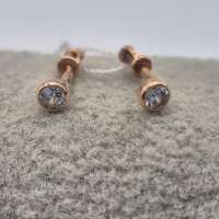 Серьги золото 585 0,68g, вес изделия 0.76g