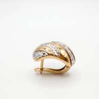 Серьга одна золото 375 1,34g, вес изделия 1.34g