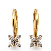Серьги золото 585 0,65g, вес изделия 0.73g