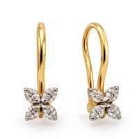 Серьги золото 585 0,65g, вес изделия 0.73g