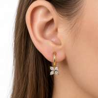 Серьги золото 585 0,65g, вес изделия 0.73g