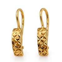 Серьги золото 585 0,93g, вес изделия 0.93g