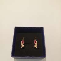 Серьги золото 585 6,13g, вес изделия 6.13g
