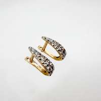 Серьги золото 585 2,38g, вес изделия 2.38g