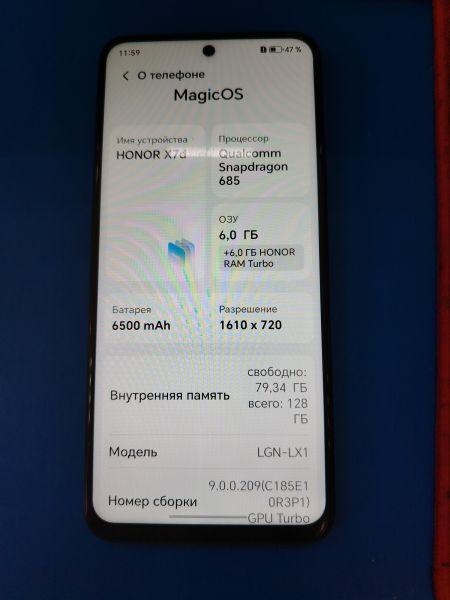 сотовый телефон Honor X7d 6/128GB (LGN-LX1) Duos в Ангарск