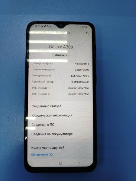 Купить Samsung Galaxy A30s 3/32GB (A307FN) Duos в Ангарск за 2400 руб.