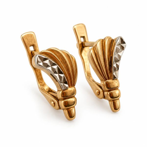золотые серьги Серьги золото 585 3,32g, вес изделия 3.32g в Иркутск
