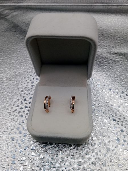 Купить Серьги золото 585 1,63g, вес изделия 1.73g в Ангарск за 9100 руб.