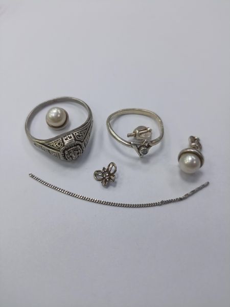 Купить Лом или горсть серебро 925 7,47g, вес изделия 10.38g в Чита за 600 руб.