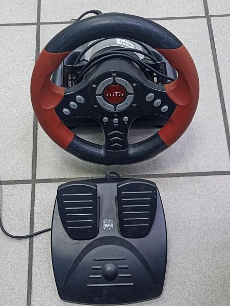руль игровой с педалями OKLICK W-4 mini в Чита