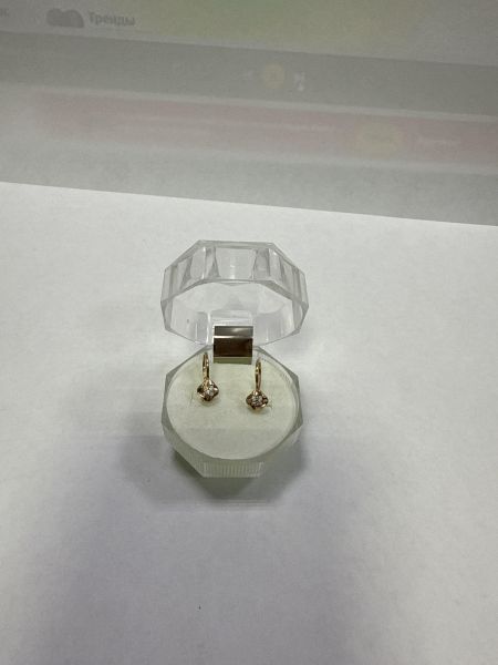 Купить Серьги золото 585 0,96g, вес изделия 0.97g в Черемхово за 5800 руб.