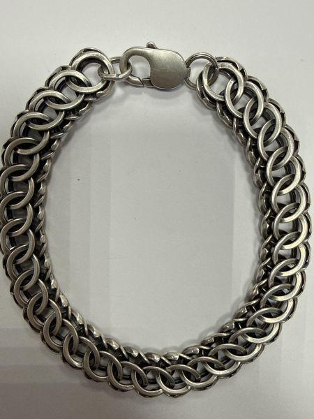 серебряный браслет Браслет серебро 925 27,65g, вес изделия 27.66g, длина 20 см в Черемхово