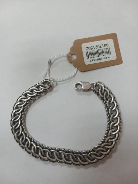 серебряный браслет Браслет серебро 925 27,65g, вес изделия 27.66g, длина 20 см в Иркутск