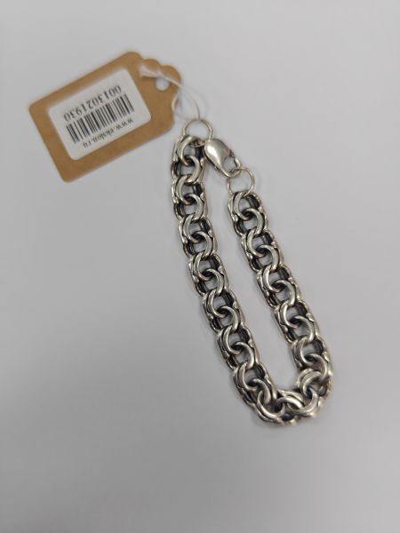 серебряный браслет Браслет серебро 925 35,60g, вес изделия 35.7g, длина 21.5 см в Иркутск