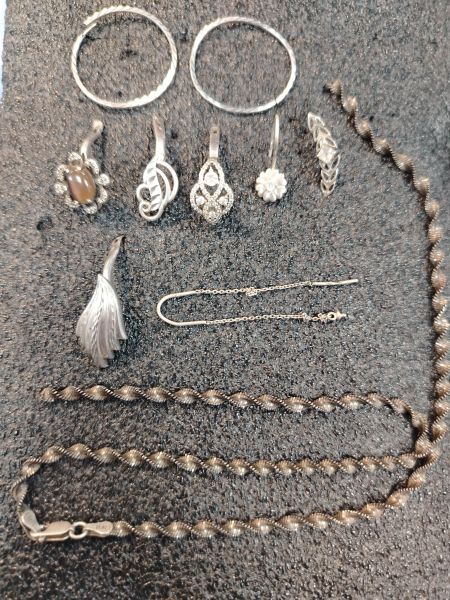 Купить Лом или горсть серебро 925 13,80g, вес изделия 15.47g в Иркутск за 900 руб.